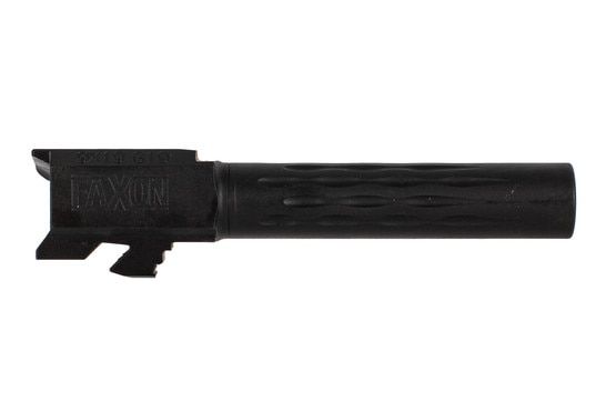 Faxon Glock G19 barrel features a flame fluted design